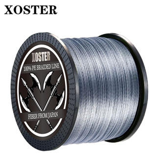 XOSTER สายการประมงถัก100M 4 strands 10lb-80lb multifilament PE ด้ายที่แข็งแกร่ง W