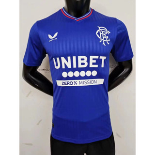 เสื้อกีฬาแขนสั้น ลายทีมเหย้า Rangers F.C. 23-24 ชุดเหย้า