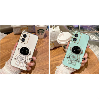 เคสโทรศัพท์มือถือ ลายการ์ตูนนักบินอวกาศ พร้อมขาตั้ง สําหรับ Oppo A96 A36 A36 A76 A16K A16E F17 pro A16 A52 A92 A97