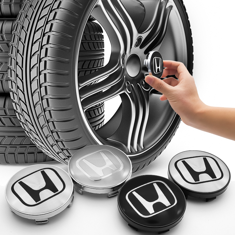 ฝาครอบดุมล้อรถยนต์ ลายโลโก้ Honda 60 มม. อุปกรณ์เสริม สําหรับ FIT CR-V Pilot Accord Vezel Odyssey INSIGHT CLARITY CIVIC 4 ชิ้น