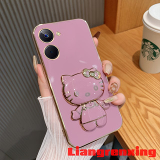 เคส REALME C55 REALME C55 NFC 5G 2023 เคสโทรศัพท์มือถือ ซิลิโคนนิ่ม กันกระแทก ลายการ์ตูนแมว พร้อมที่ตั้งวาง สําหรับ REALME C55 REALME C55 NFC 5G 2023 DDKTM01 น่ารัก ลายการ์ตูน กันกระแทก