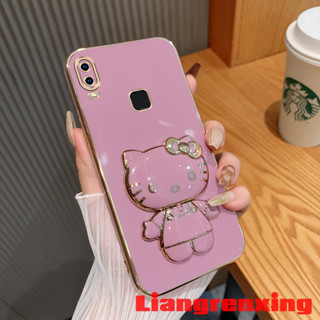 เคส vivo y11 2018 y11 2023 5g เคสโทรศัพท์มือถือ ซิลิโคนนิ่ม ป้องกัน กันชน ลายการ์ตูนแมว พร้อมที่จับ ดีไซน์ใหม่ สําหรับ vivo y11 2018 y11 2023 5g DDKTM01 น่ารัก ลายการ์ตูน กันกระแทก