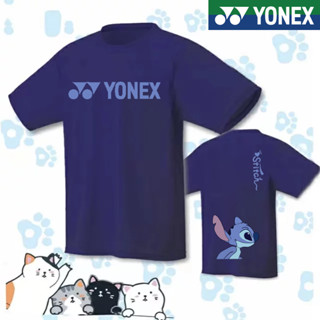 Yonex ใหม่ เสื้อยืดแขนสั้น พิมพ์ลายแบดมินตัน ระบายอากาศ แห้งเร็ว สําหรับผู้ชาย และผู้หญิง 2023