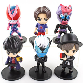 โมเดลฟิกเกอร์ Kamen Rider Anime Ghost Ride Jiadou Shiwang Dianwang Rabbit Tank ขนาด 9 ซม. 6 ชิ้น ต่อชุด