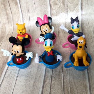 โมเดลฟิกเกอร์ PVC รูปการ์ตูน Disney Mickey Mouse and Donald Duck Minnie Pluto Daisy Pooh Bear Q Version 6 ชิ้น ต่อชุด