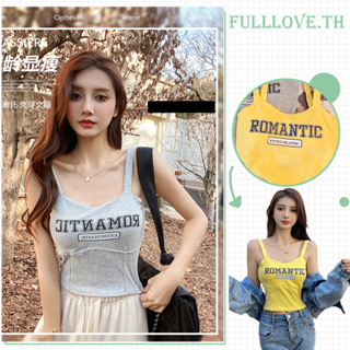 Fulllove Y2Kเสื้อกล้ามสายเดื่ยวแฟชั่น สปอร์ตบราแซ็กชี่ crop top