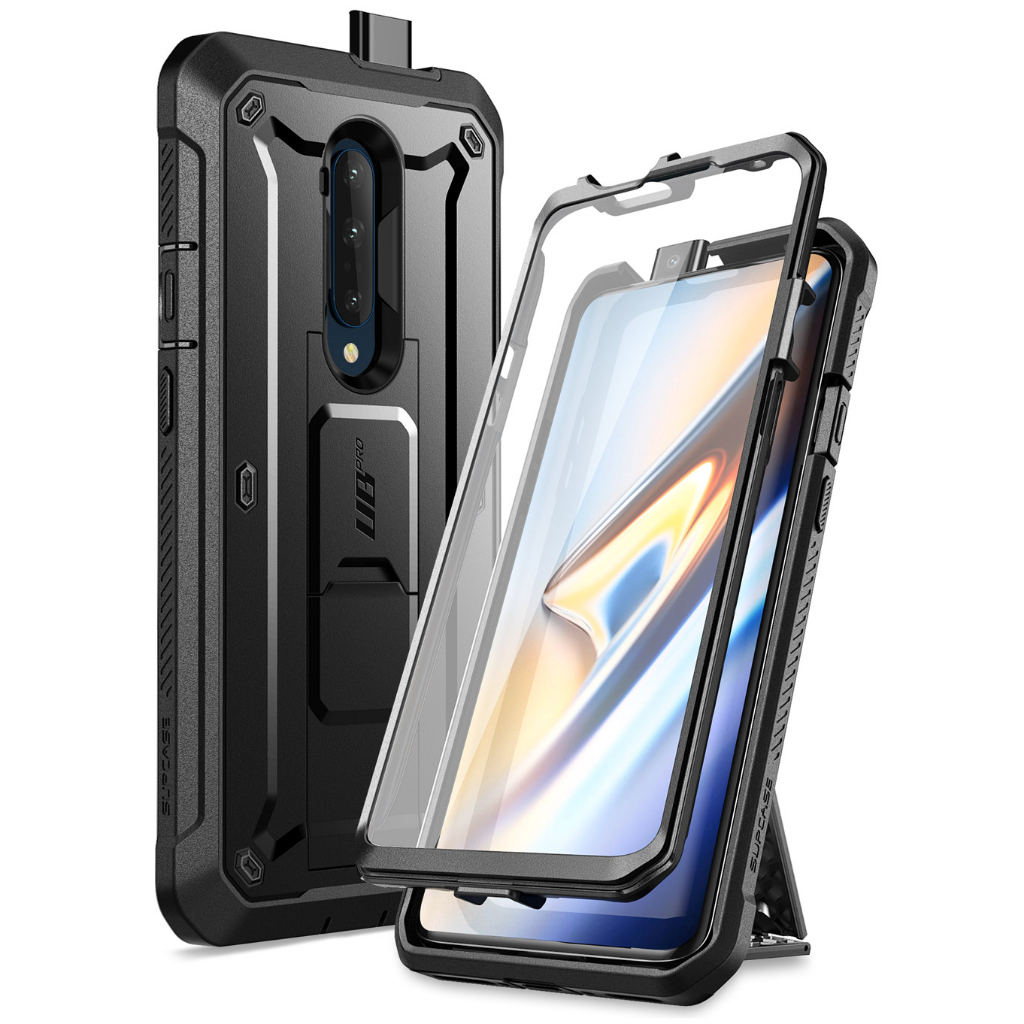 Oneplus 7T Pro พร้อมตัวป้องกันหน้าจอ และขาตั้ง ซองกันกระแทก แบบเต็มตัว ทนทาน