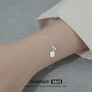 Jyjiayujy สร้อยข้อมือเงินสเตอร์ลิง 100% S925 คุณภาพสูง แฟชั่น B023