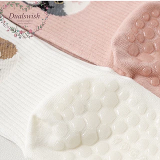 Dualswish ถุงเท้าโยคะ พิลาทิส ห้านิ้ว กันลื่น เหมาะกับใส่เล่นกีฬา วิ่ง ฟิตเนส ในร่ม สําหรับผู้หญิง 1 คู่