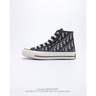 CHRISTIAN DIOR รองเท้ากีฬาลําลอง ข้อสูง ข้อสั้น ลาย Dior x Converse Chuck Taylor All Star 1970s Hi สไตล์วินเทจ สําหรับ Samsung