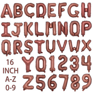 ลูกโป่งฟอยล์ ลายตัวอักษร ตัวเลข สีช็อคโกแลต 16 นิ้ว สําหรับตกแต่งงานแต่งงาน งานวันเกิด DIY 1 ชิ้น