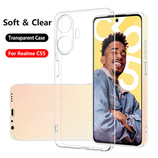 สำหรับ Realme C53 C55 C35 C30 C30s C33 C21Y C25Y C25 C25s C20 C11 C21 C31 C15 C12 C17 C3 ซิลิโคน TPU ใสเคสโทรศัพท์