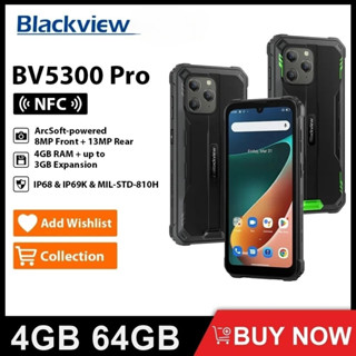 Blackview BV5300 Pro สมาร์ทโฟน 4GB 64GB Octa Core Android 12 13MP 6580mAh 6.1 นิ้ว NFC