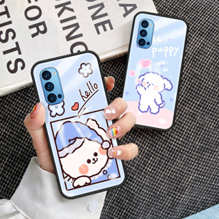 เคสโทรศัพท์มือถือกระจกนิรภัย TPU แบบนิ่ม ขอบแข็ง กันกระแทก สําหรับ OPPO RENO 3 OPPO RENO 3 เคส