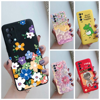 เคสโทรศัพท์ซิลิโคน TPU แบบนิ่ม ลายการ์ตูนดอกไม้น่ารัก สําหรับ OPPO Reno5 4G 5G Reno5 K Find X3 Lite