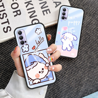 เคสโทรศัพท์มือถือกระจกนิรภัย TPU แบบนิ่ม ขอบแข็ง กันกระแทก สําหรับ OPPO RENO 4 5G 4 5G เคส