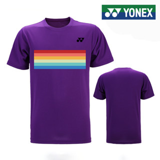 Yonex ใหม่ เสื้อกีฬาแขนสั้น พิมพ์ลายทีมแบดมินตัน YY สไตล์เกาหลีใต้ สําหรับผู้ชาย และผู้หญิง 2023