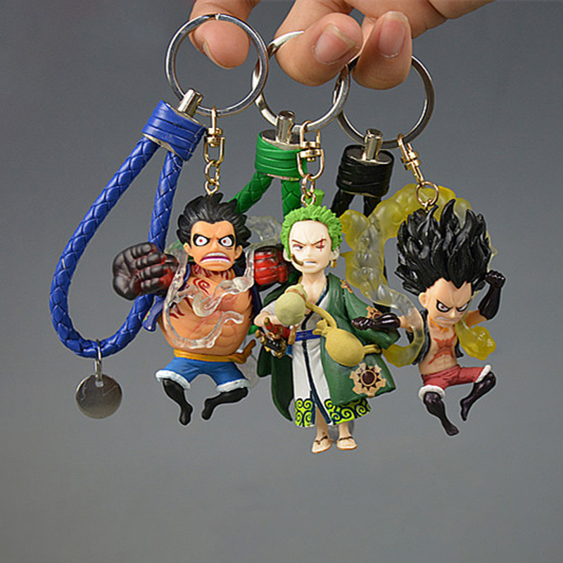 50 สไตล์ 6-9 ซม.อะนิเมะ One Piece รูป Nika Luffy Zoro Sanji Sabo Nami Ace Chopper Usopp Robin Boa Hancock กฎหมายพวงกุญแจรุ่น Q ตุ๊กตาของเล่น