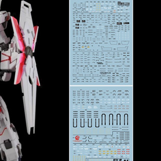 1010 PG 1/60 ยูนิคอร์น RX-0 FA เกราะเต็มรูปแบบ สไลด์น้ํา รูปลอก