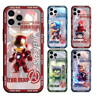 เคส iphone 12 13 14 PLUS PRO MAX MINI  TPU นิ่ม เนื้อแมตต์ ลายมาร์เวล สําหรับ