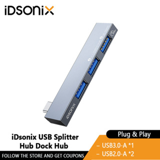 iDsonix อะแดปเตอร์ฮับ USB Type C 4 in 1 แบบพกพา พร้อม USB3.0 สําหรับแล็ปท็อป โทรศัพท์มือถือ HDD