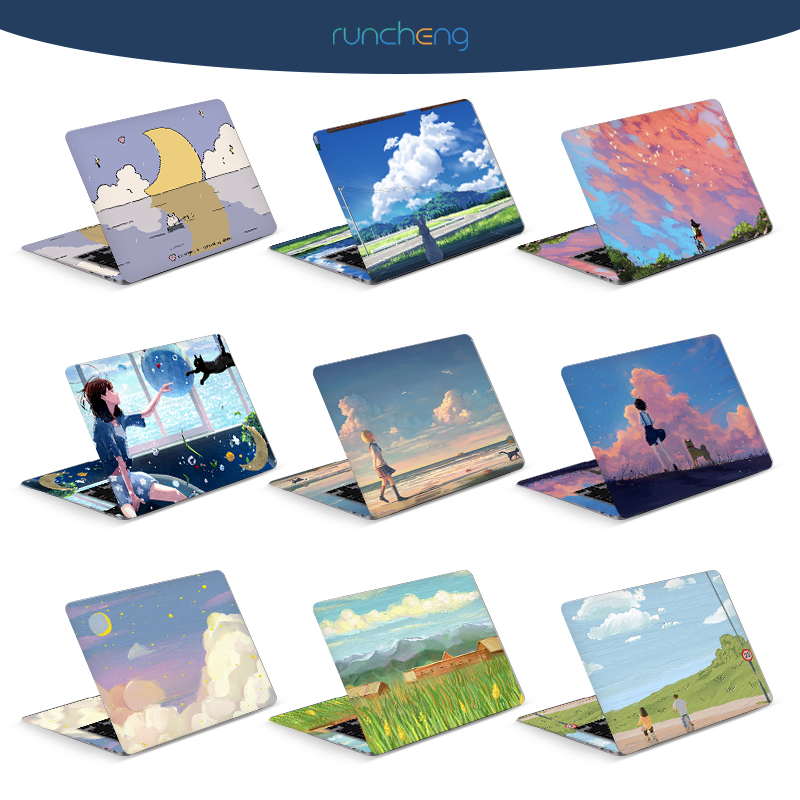 【2 ชิ้น】สติกเกอร์ปกแล็ปท็อป DIY อะนิเมะไบนารี่ทุติยภูมิน่ารักแล็ปท็อปสำนักงานหอพักนักเรียนแล็ปท็อปผิวรูปลอกศิลปะ 12/13/14/15/17 นิ้ว