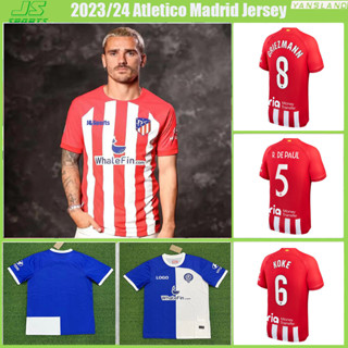 เสื้อกีฬาแขนสั้น ลายทีม Atletico Madrid 2023/24 EPL และ UCL สําหรับ Griemann DE PAULO