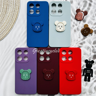 Itel A60 A622L A60s เคสซิลิโคน TPU หลากสี ป้องกันกล้อง พร้อมแหวนขาตั้ง สําหรับโทรศัพท์มือถือ