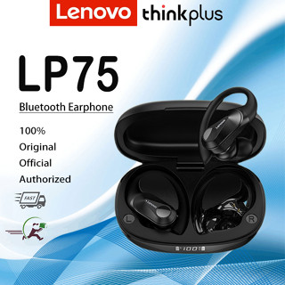 Lenovo LP75 หูฟังบลูทูธไร้สาย 5.3 ไมโครโฟน HiFi สเตอริโอ สําหรับเล่นกีฬา