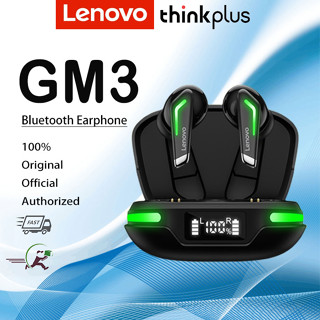 Lenovo GM3 TWS หูฟังบลูทูธไร้สาย จอแสดงผลดิจิทัล ความล่าช้าต่ํา สําหรับเล่นเกม