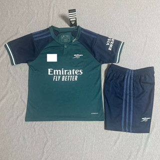 เสื้อกีฬาแขนสั้น ลายทีมชาติฟุตบอล Arsenal Away 2023/24 ชุดเยือน สําหรับเด็ก