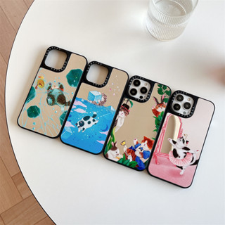 [Case Tify] เคสโทรศัพท์มือถือ PC แข็ง กันกระแทก ลายแมวว่ายน้ําตลก สําหรับ iPhone 11 Pro Max 12 13 Mini X XR XS Max 6 7 8 Plus