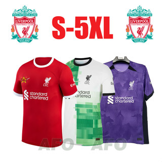 เสื้อกีฬาแขนสั้น ลายทีมชาติฟุตบอล Liverpool Jersey 23 24 ชุดเหย้า คุณภาพสูง สําหรับผู้ชาย ไซซ์ S - 5XL