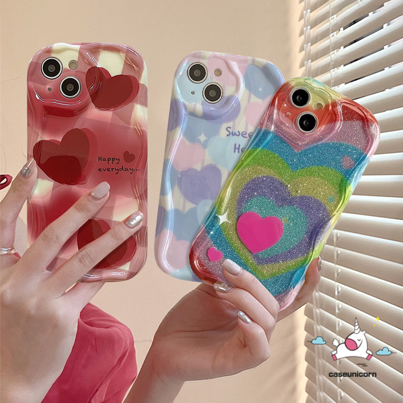 เคสโทรศัพท์มือถือแบบนิ่ม ลายภาพวาดสีน้ํามัน รูปหัวใจ 3D ขอบโค้ง แฟชั่น สําหรับ Samsung A12 A50 A14 A04s A13 A50s A24 A23 A04 A51 A21s A30s A32 A10s A11 A03s A52 A52s A02s A20s A20 A03 A30