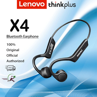 Lenovo X4 หูฟังบลูทูธไร้สาย พร้อมไมโครโฟน TWS Bass Hifi Stereo กันน้ํา สําหรับเล่นกีฬา