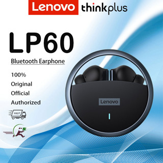 Lenovo LP60 หูฟังบลูทูธไร้สาย TWS เสียงสเตอริโอ HiFi หมุนได้ ความล่าช้าต่ํา สําหรับเล่นเกม