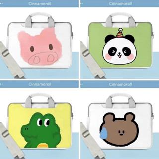 ⭐️Send shoulder strap⭐️PU Waterproof Computer bag cartoon Bear  laptop bag 12 13 14 15 15.6 inch