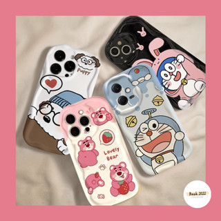 เคสโทรศัพท์มือถือ TPU ขอบโค้ง ลายโดราเอมอนน่ารัก 3D แวววาว สําหรับ OPPO A15 A17 A57 A95 A16 A17K A12 A16K A54 A55 A7 A77s A96 A76 A5s A1K A16s A3s A77 A74 A52 A12E A5 A9 A53 A31 A72