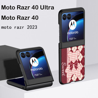 เคสโทรศัพท์มือถือหนัง PU แบบแข็ง ลายการ์ตูนหมี สําหรับ Motorola Razr 40 Ultra Razr 2023 2023