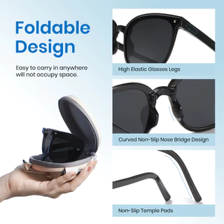 Cyxus แว่น polarized แว่นตา แว่นกันแดด ตากันแดด สีชาผู้ชาย UV400 กันแดดผู้หญิง 1801