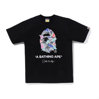 Bape×ldg เสื้อยืด คอกลม แขนสั้น ผ้าฝ้าย พิมพ์ลาย แฟชั่นสําหรับผู้ชาย และผู้หญิง