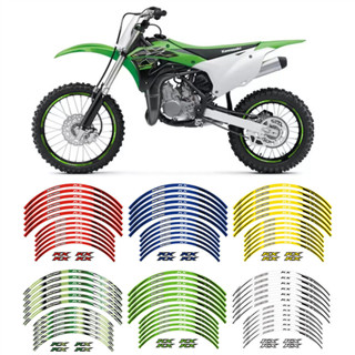 สติกเกอร์สะท้อนแสง ติดขอบล้อรถจักรยานยนต์ สําหรับ KAWASAKI KX KX450 KX60 KX65 KX80 KX85 KX300 KX450 KX250 KX100 KX125 KX112