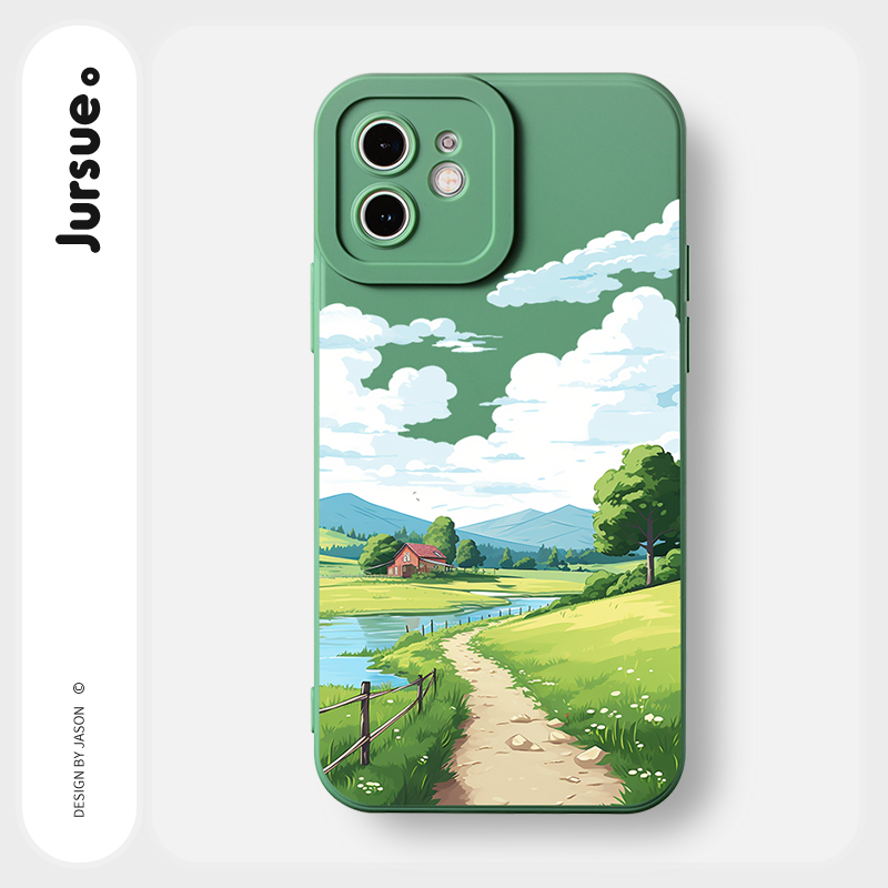 JURSUE เคสไอโฟน เคสซิลิโคนนุ่มกันกระแทกน่ารักตลก เคสโทรศัพท์ สีดำ Compatible for iPhone 16 15 14 13 12 11 Pro Max SE 2020 X XR XS 8 7 Plus พลัส Y3791