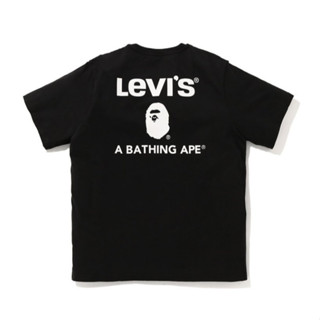 Bape พิมพ์ลายแฟชั่น ★ เสื้อยืดคอกลม แขนสั้น ผ้าฝ้าย 230 กรัม สําหรับทุกเพศ