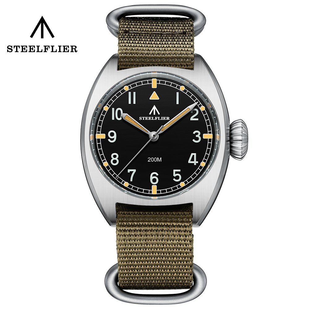 Steelflier นาฬิกาข้อมือควอตซ์แฟชั่น สายแสตนเลส เรืองแสง กันน้ํา สองสี C3 VH31 200 เมตร สําหรับบุรุษ