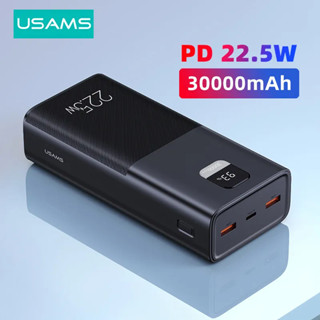 Usams พาวเวอร์แบงค์ 30000mAh 22.5W Type C PD QC ชาร์จเร็ว แบบพกพา สําหรับโทรศัพท์ แล็ปท็อป แท็บเล็ต