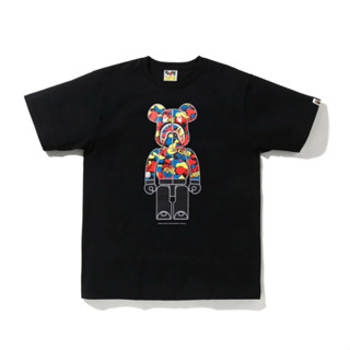 Bape พิมพ์ลายแฟชั่น ★ เสื้อยืดคอกลม แขนสั้น ผ้าฝ้าย 230 กรัม สําหรับทุกเพศ