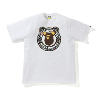 Bape พิมพ์ลายแฟชั่น ★ เสื้อยืดคอกลม แขนสั้น ผ้าฝ้าย 230 กรัม สําหรับทุกเพศ