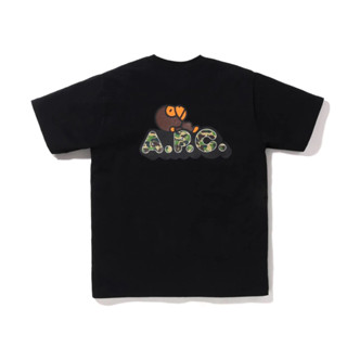 Bape พิมพ์ลายแฟชั่น ★ เสื้อยืดคอกลม แขนสั้น ผ้าฝ้าย 230 กรัม สําหรับทุกเพศ