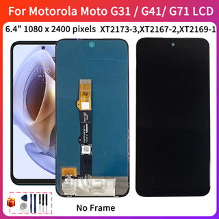 Amoled หน้าจอสัมผัส LCD สําหรับ Motorola moto G41 moto G31 LCD XT2173-3 G71 5G